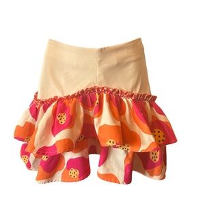 SHEIN Pink Floral Bubble Mini Skirt NWOT